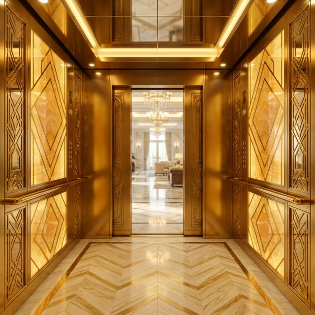 Luxury elevator interior